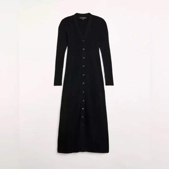 Petite LOFT Versa Ribbed V-Neck Maxi Sweater Dress in Size Medium - Picture 2 of 8